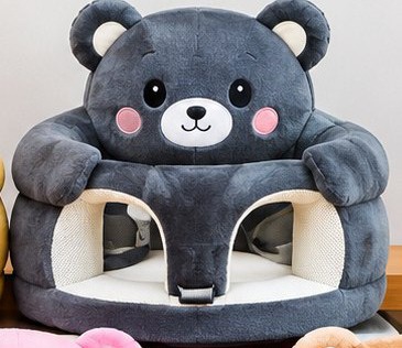 Sofa Bébé Peluche Ourson Gris Anthracite