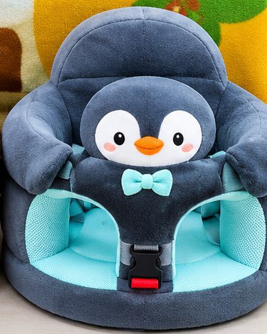 Sofa Bébé Peluche Pingouin Nœud Papillon